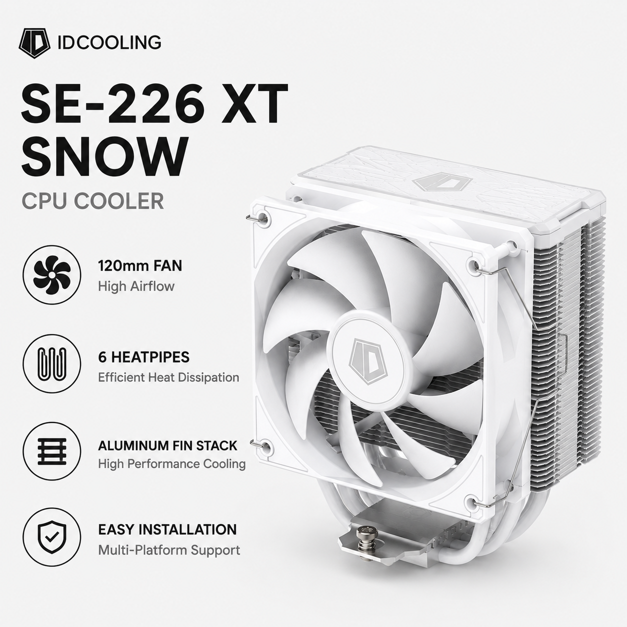 IDCOOLING SE-226 XT SNOW CPU Cooler (SE-226-XT-SNOW)