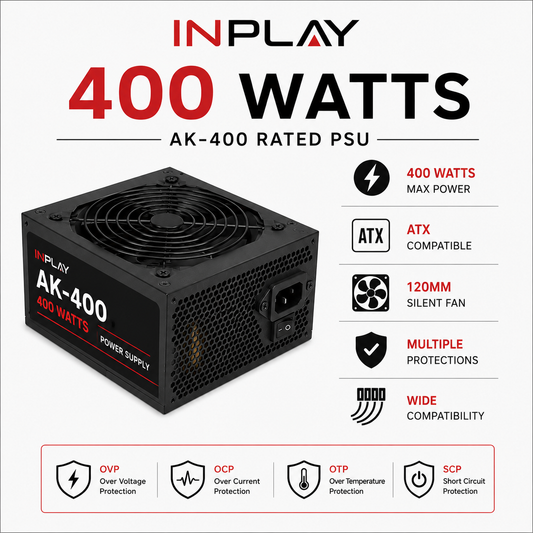 INPLAY 400 Watts AK-400 RATED PSU (AK400)