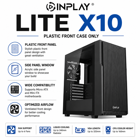 INPLAY Lite X10 Plastic Front Case Only (LITE-X10)