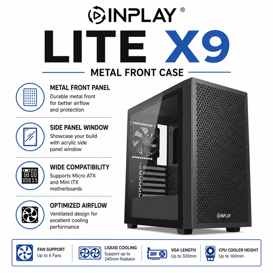 INPLAY Lite X9 Metal Front Case (LITE-X9)