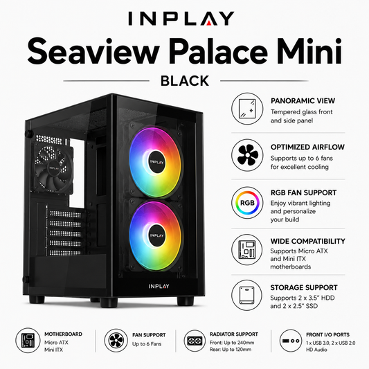 INPLAY Seaview Palace Mini - Black (SEAVIEW-PALACE-MINI-BLACK)