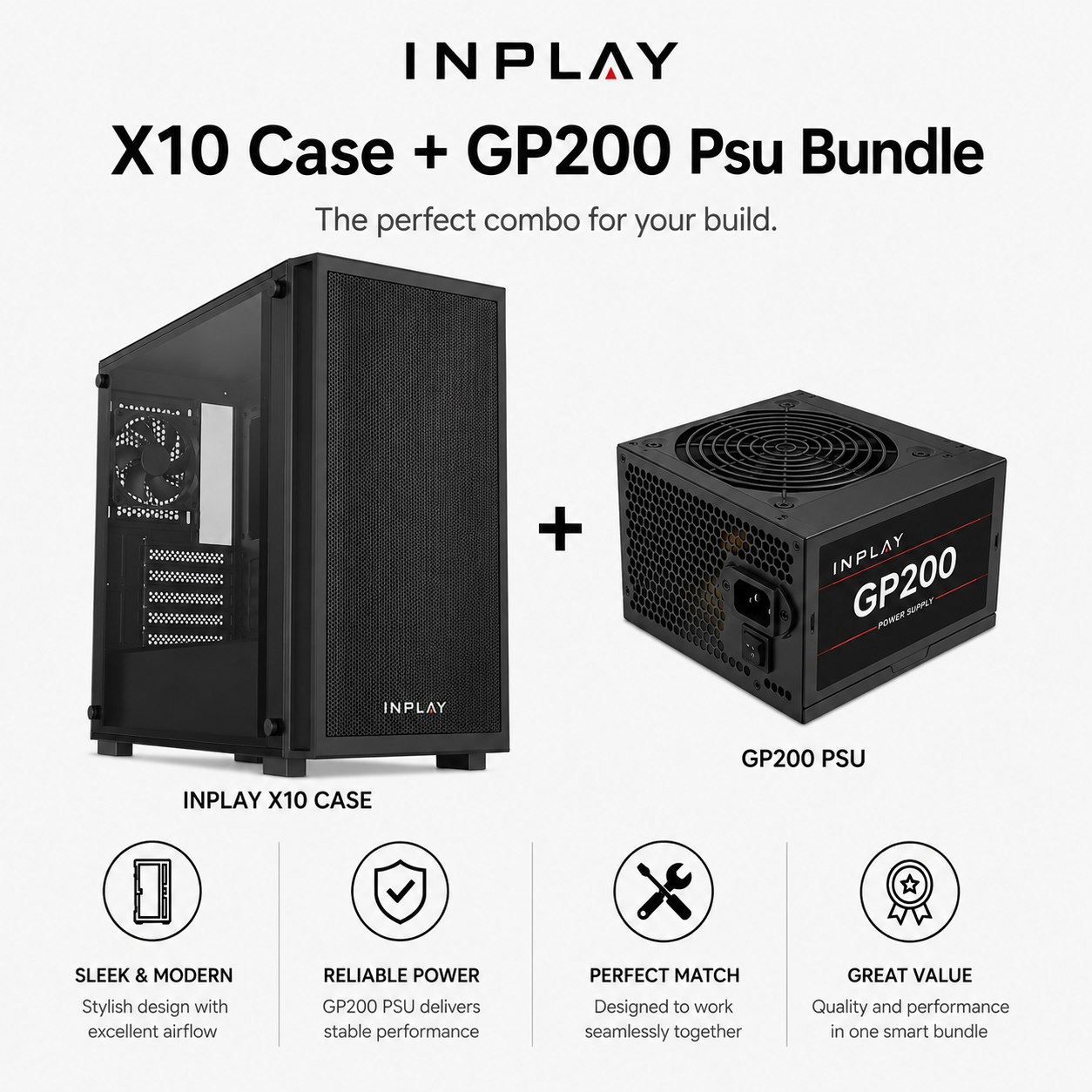 INPLAY X10 Case + GP200 Psu Bundle (X10-GP200-BUNDLE)