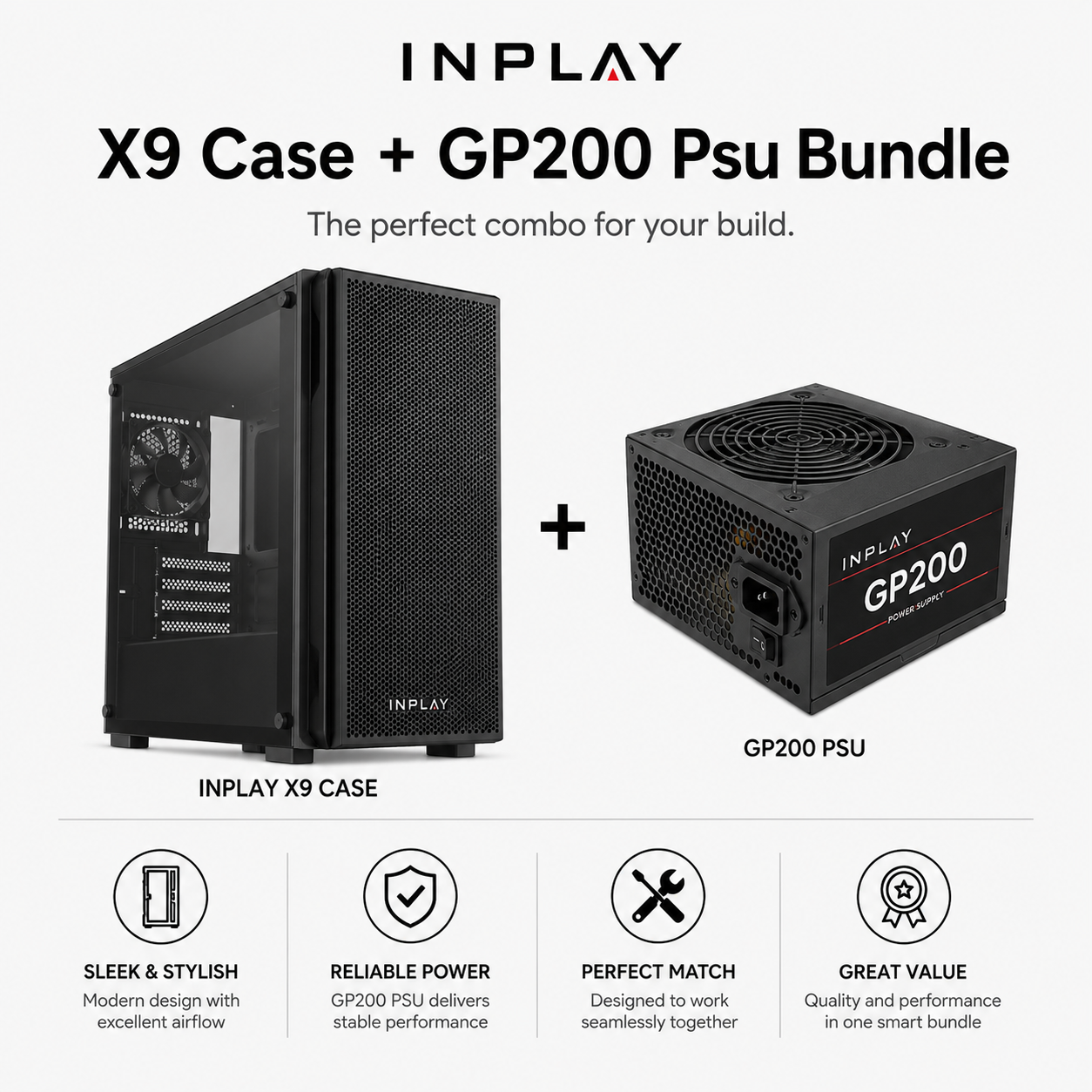 INPLAY X9 Case + GP200 Psu Bundle (X9-GP200-BUNDLE)