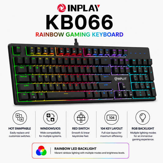 Inplay KB066 Rainbow Gaming Keyboard (KB066)