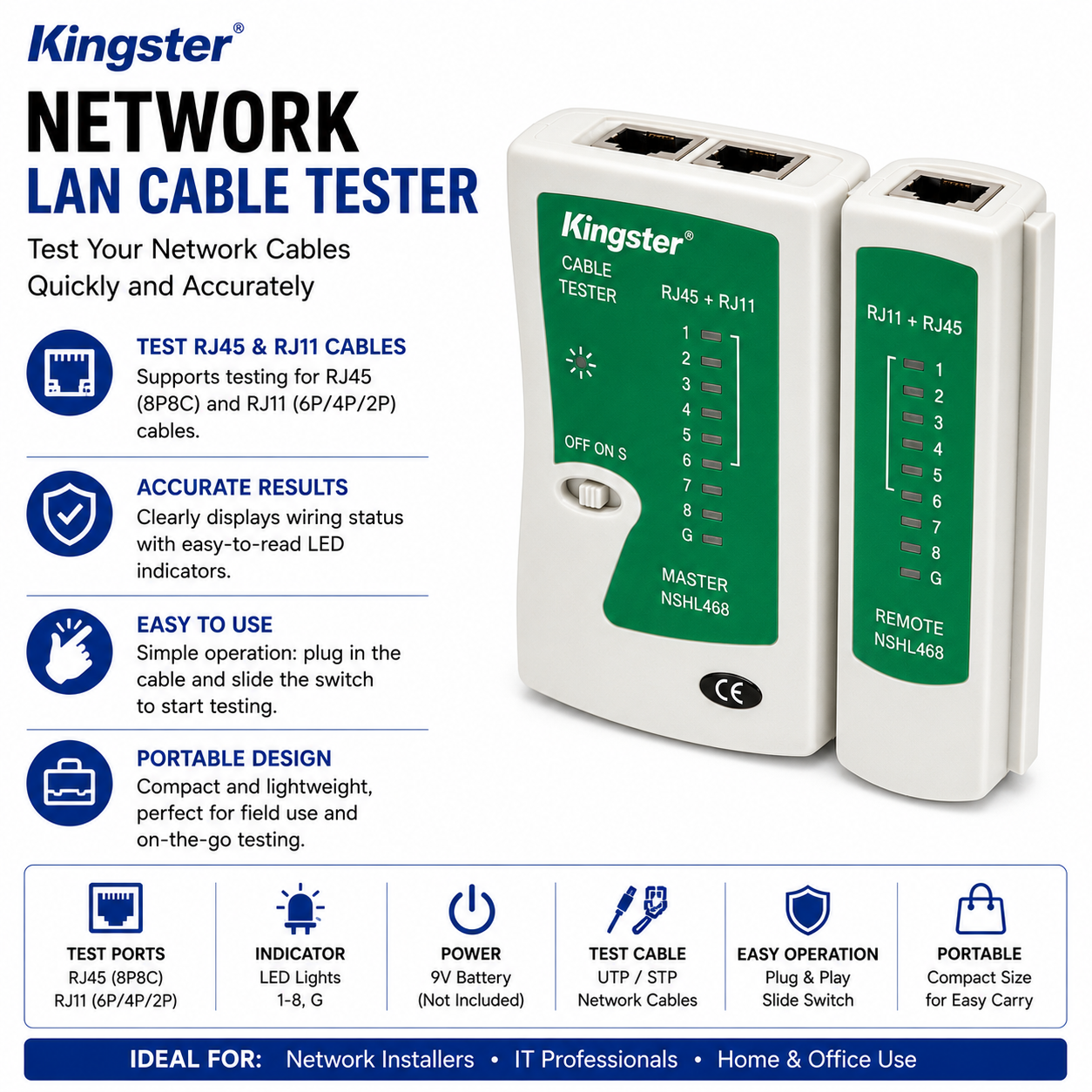 Kingster Network LAN Cable Tester (KNC015)