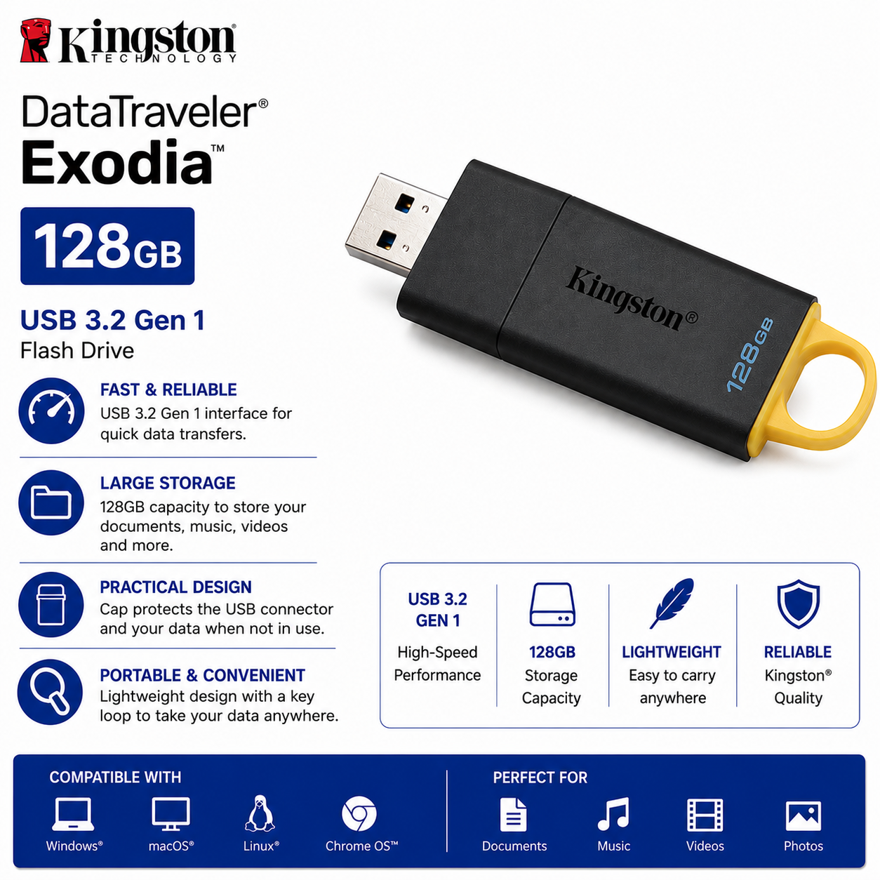 Kingston DataTraveler Exodia 128GB (DTX/128GB)