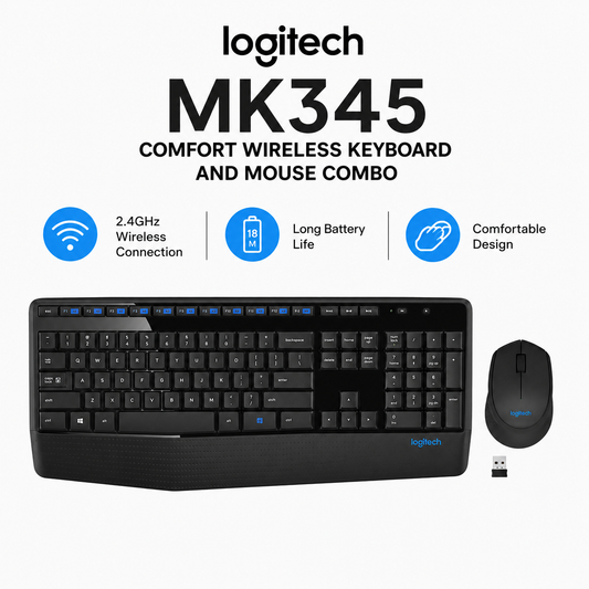 LOGITECH MK345 COMFORT WLES KB/MSE COMBO (920-006491)