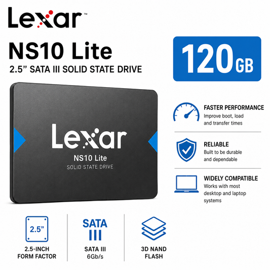 Lexar 120GB Sata III NS10 Lite 2.5" SSD (LNS10LT-120BCN)