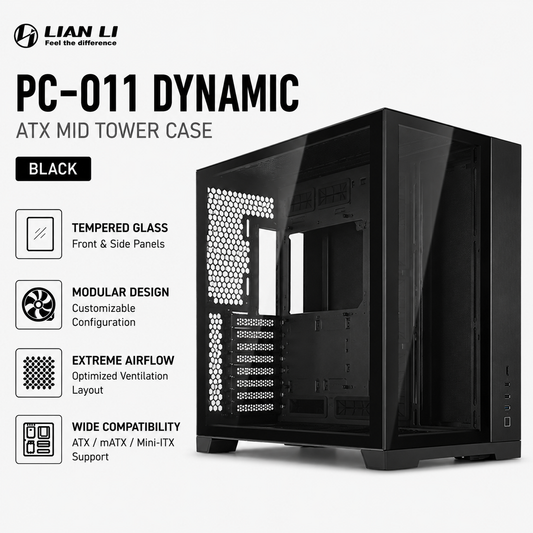 Lian Li PC-O11 Dynamic Black ATX TG Mid Tower Case