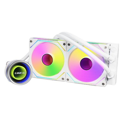 Lian Li Galahad II Trinity 240 SL-INF White - 2.88" LCD Screen (480x480 Res)