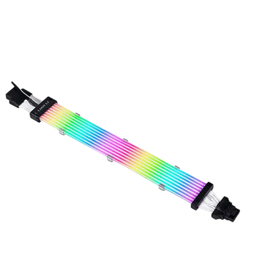 Lian Li Strimer Plus 16-8 Addressable RGB v2 - 12+4 Pin, 12VHPWR, 320mm Cable Length, 108 LEDs, 8 Light Guides