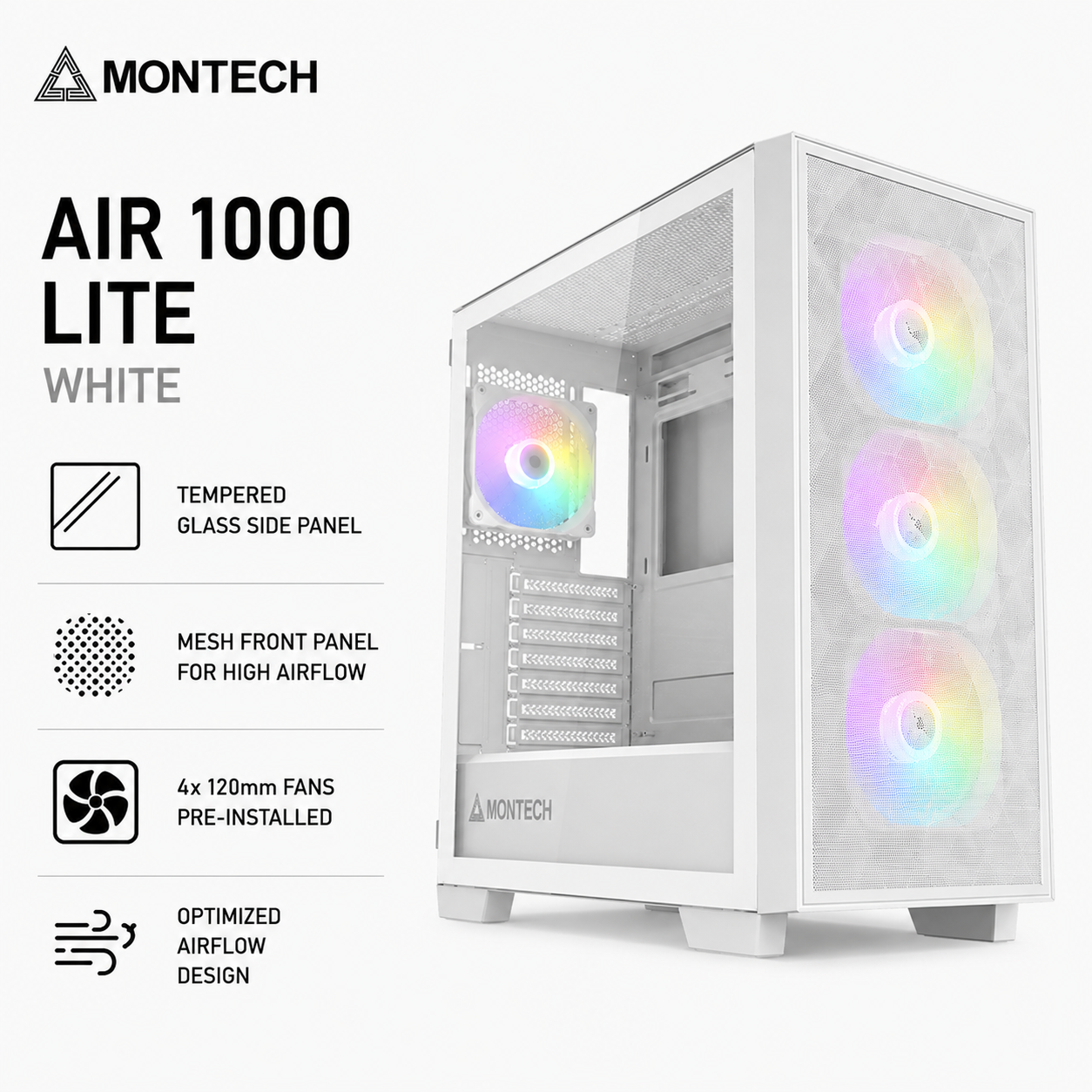 MONTECH Air 1000 Lite White (AIR-1000-LITE-WHITE)