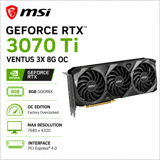 MSI GeForce RTX 3070 Ti VENTUS 3X 8G OC (RTX-3070-TI-VENTUS-3X-8G-OC)