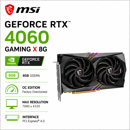 MSI GeForce RTX 4060 Gaming X 8G (RTX-4060-GAMING-X-8G)