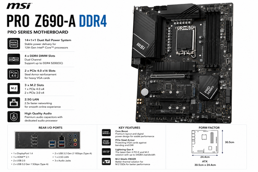 MSI PRO Z690 A DDR4 (PRO-Z690-A-DDR4)