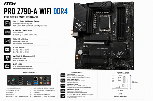 MSI PRO Z790 A WIFI DDR4 (PRO-Z790-A-WIFI-DDR4)