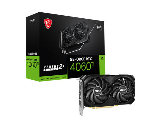 MSI GeForce RTX 4060 TI VENTUS 2X Black 8G OC