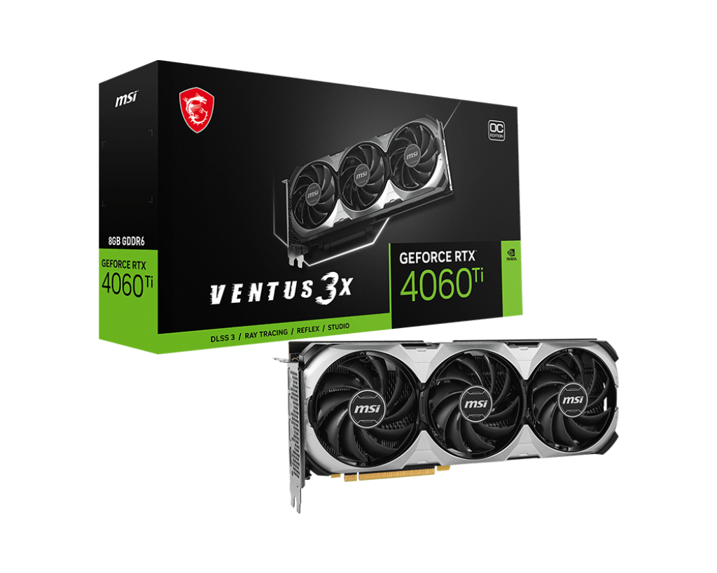 MSI GeForce RTX 4060 TI VENTUS 3X E 8G OC