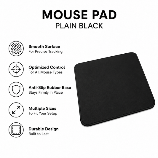 Mouse Pad Plain BLACK (MOUSEPAD-PLAIN-BLACK)