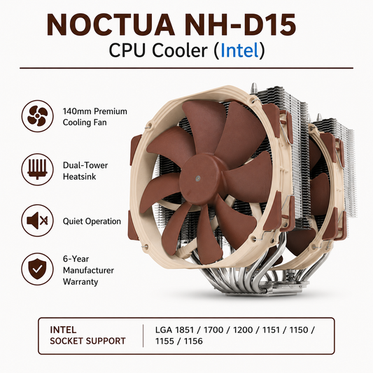NOCTUA NH-D15 CPU Cooler (intel) (NH-D15)
