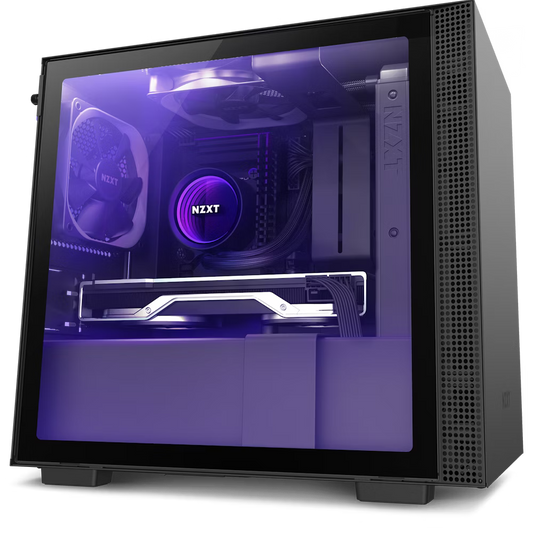 NZXT H210i Mini-ITX Case w/ Lightning & Fan Control 2fans Included - Black