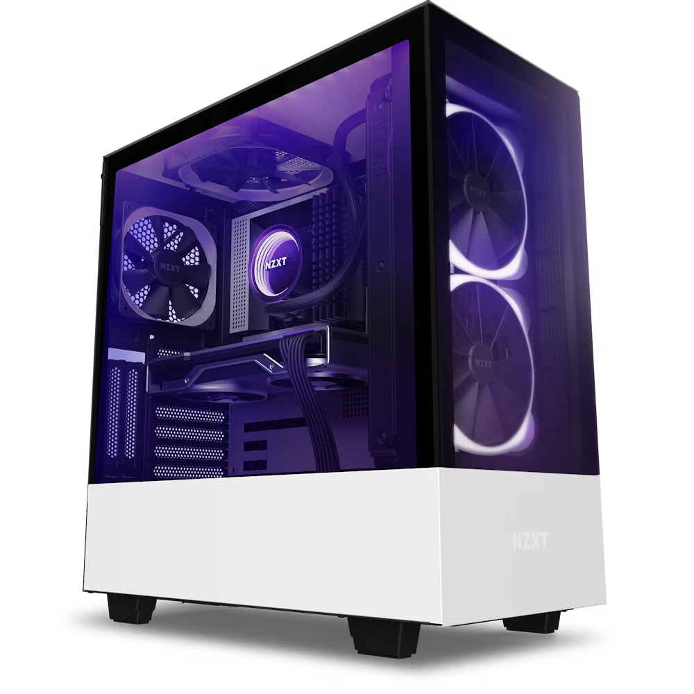 NZXT H510 Elite Premium Compact Mid Tower Case 4fans Incuded - White