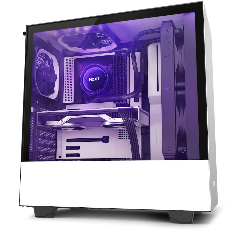 NZXT H510i Compact Mid Tower Case w/ RGB 2Fans Included - White