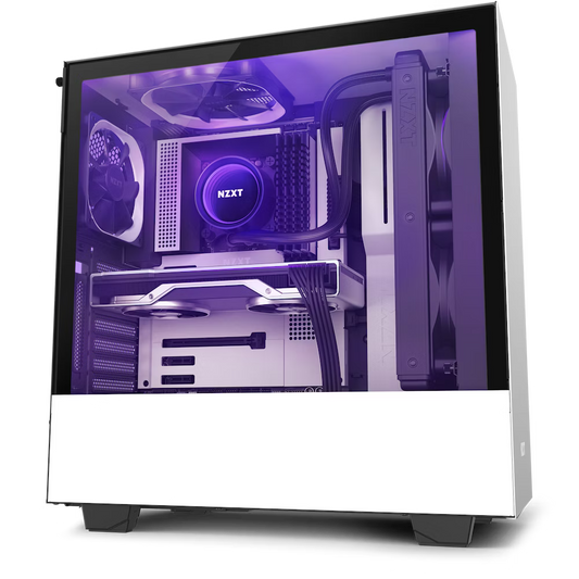 NZXT H510i Compact Mid Tower Case w/ RGB 2Fans Included - White