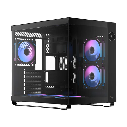 OCYPUS IOTA C70 PANORAMIC MID TOWER CASE W/ 6 ARGB FAN WHT
