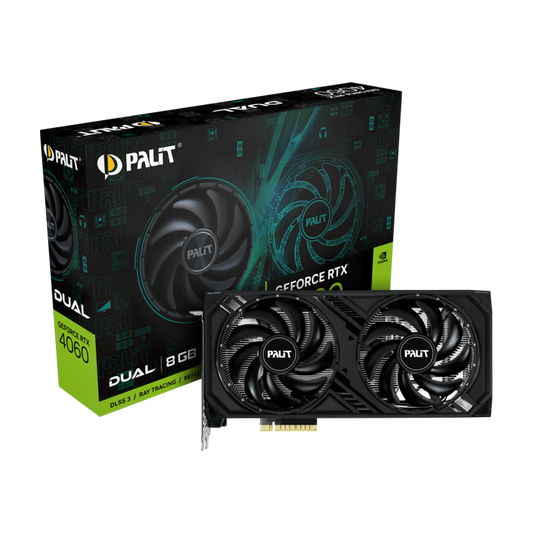 PALIT RTX4060 DUAL 8GB GDDR6 128BIT 3-DP, HDMI