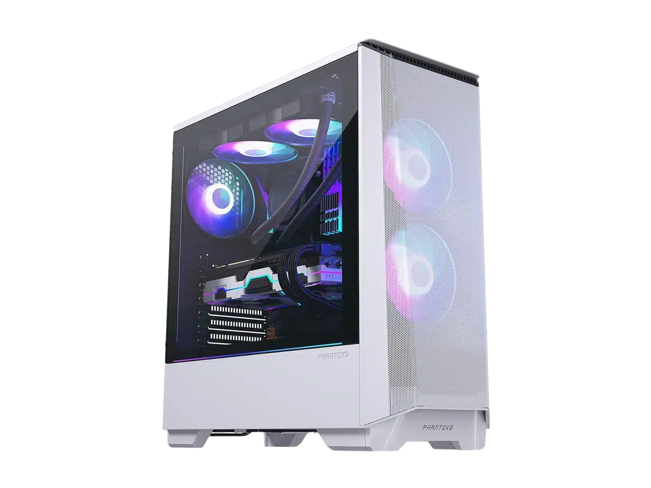 PHANTEKS Eclipse P360A Mesh Mid Tower TG Case 2fans Included - White