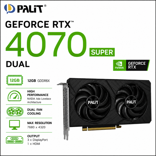 Palit GeForce RTX 4070 SUPER Dual 12GB (NE63050019P1-190AD)
