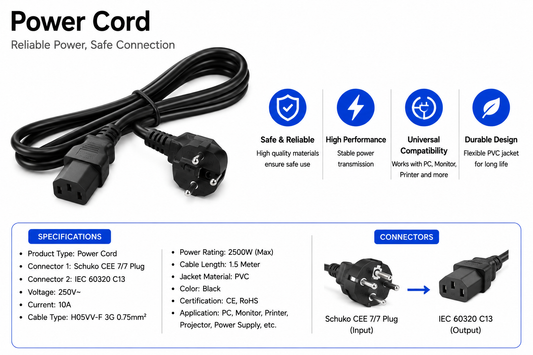 Power cord (AGILE-EOSTRIX)