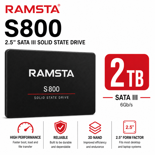 RAMSTA S800 2.5 2TB SATA III 2.5" SSD (S800-512GB)