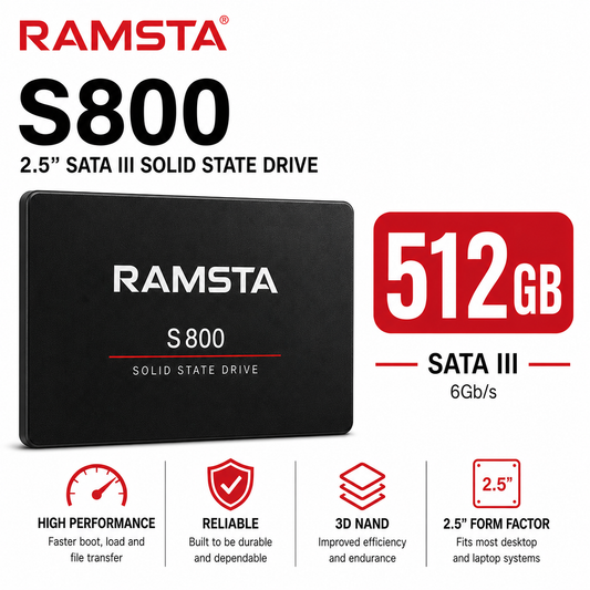 RAMSTA S800 2.5 512GB SATA III 2.5" SSD (NX1600)