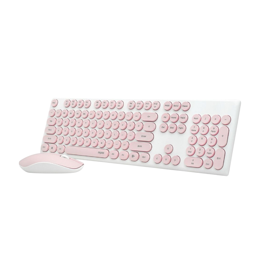 Rapoo X260S Wireless Keyboard and Mouse Combo pink