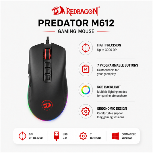 Redragon Predator M612 Gaming Mouse (GM303)