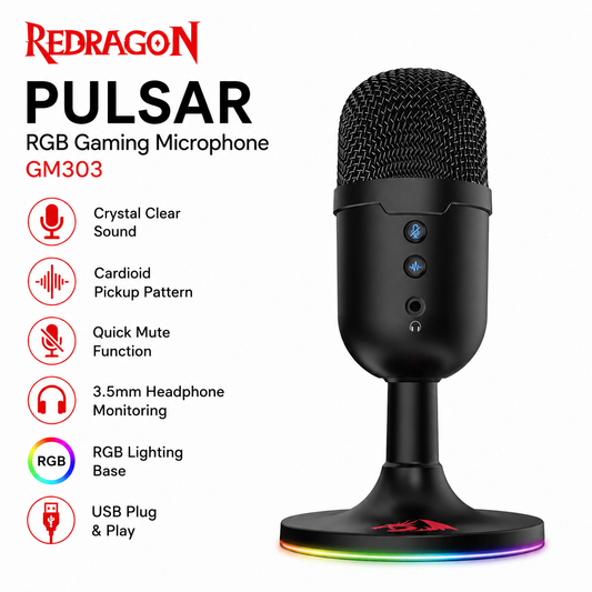 Redragon Pulsar RGB Gaming Microphone GM303 (GM200)