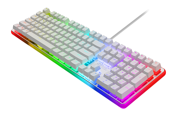 Royal Kludge RK918 wired RGB Huano (Brown switch) - white Mechanical Gaming Keyboard