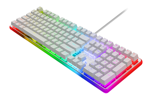 Royal Kludge RK918 wired RGB Huano (Brown switch) - white Mechanical Gaming Keyboard