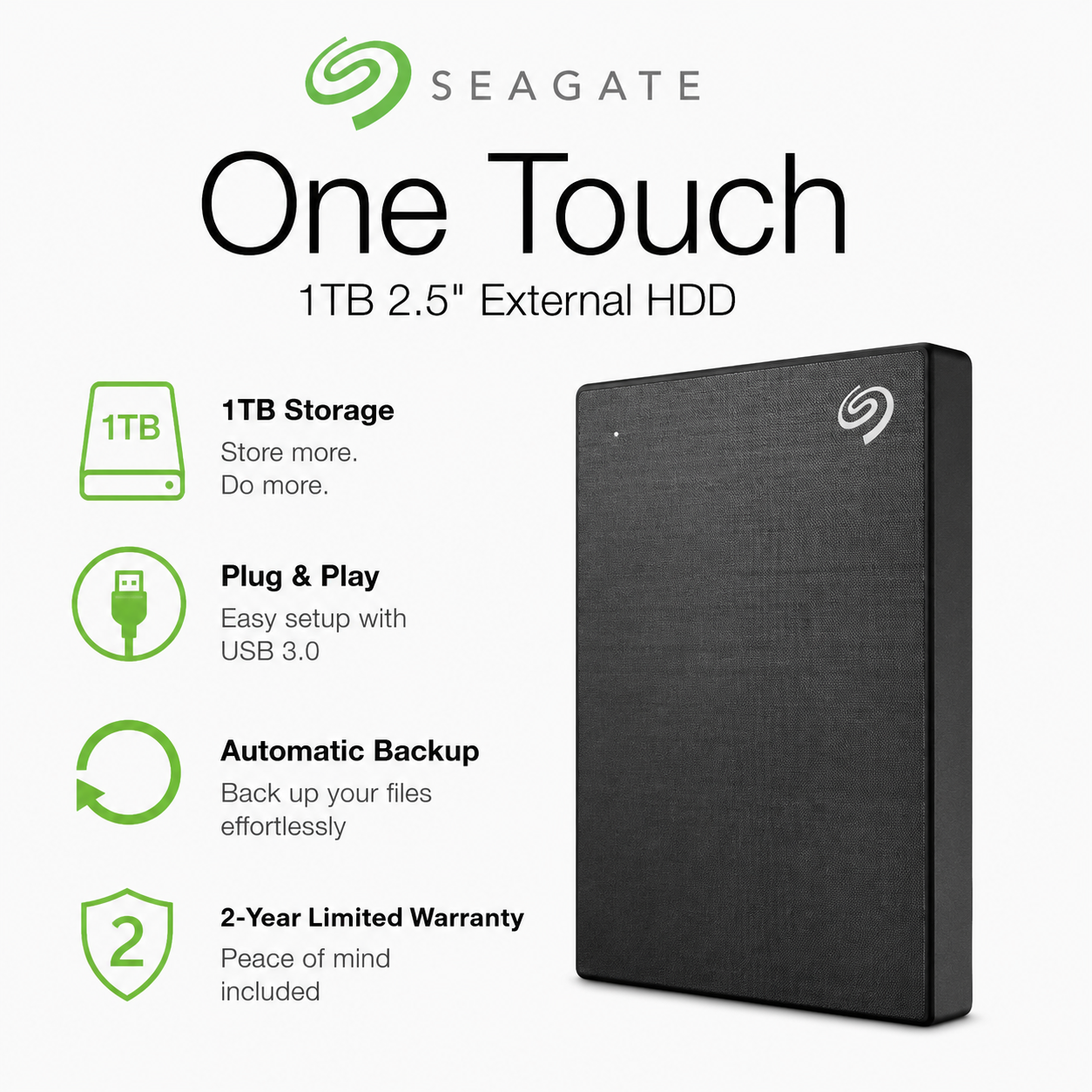 SEAGATE One Touch 1TB 2.5" External HDD (STKL1000400)