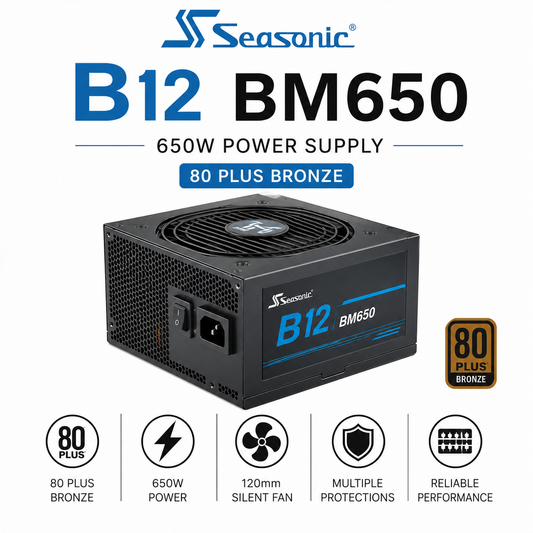 SEASONIC B12 BM650 - 650W 80 Plus Bronze (SSR-BM550)