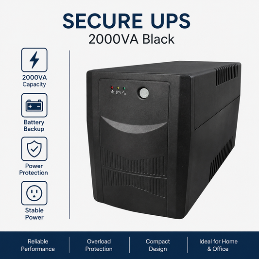 SECURE UPS 2000VA Black (SEC-2000VA)