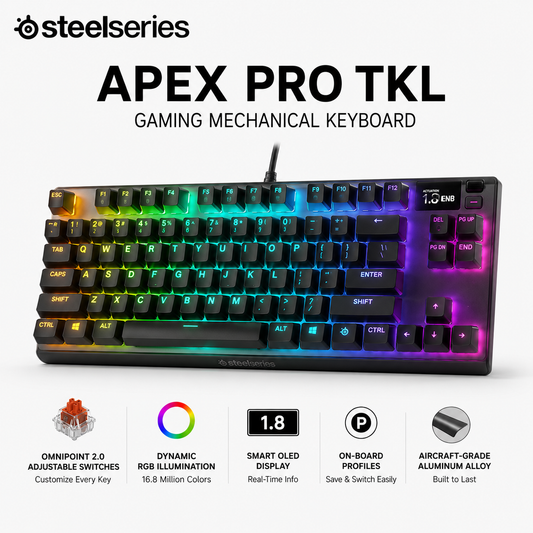 STEELSERIES APEX PRO TKL GAMING MECHANICAL KEYBOARD (64734)