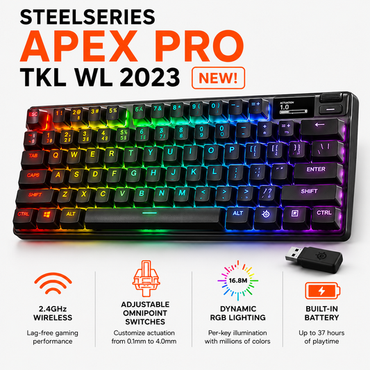STEELSERIES APEX PRO TKL WL 2023 NEW! (64865)