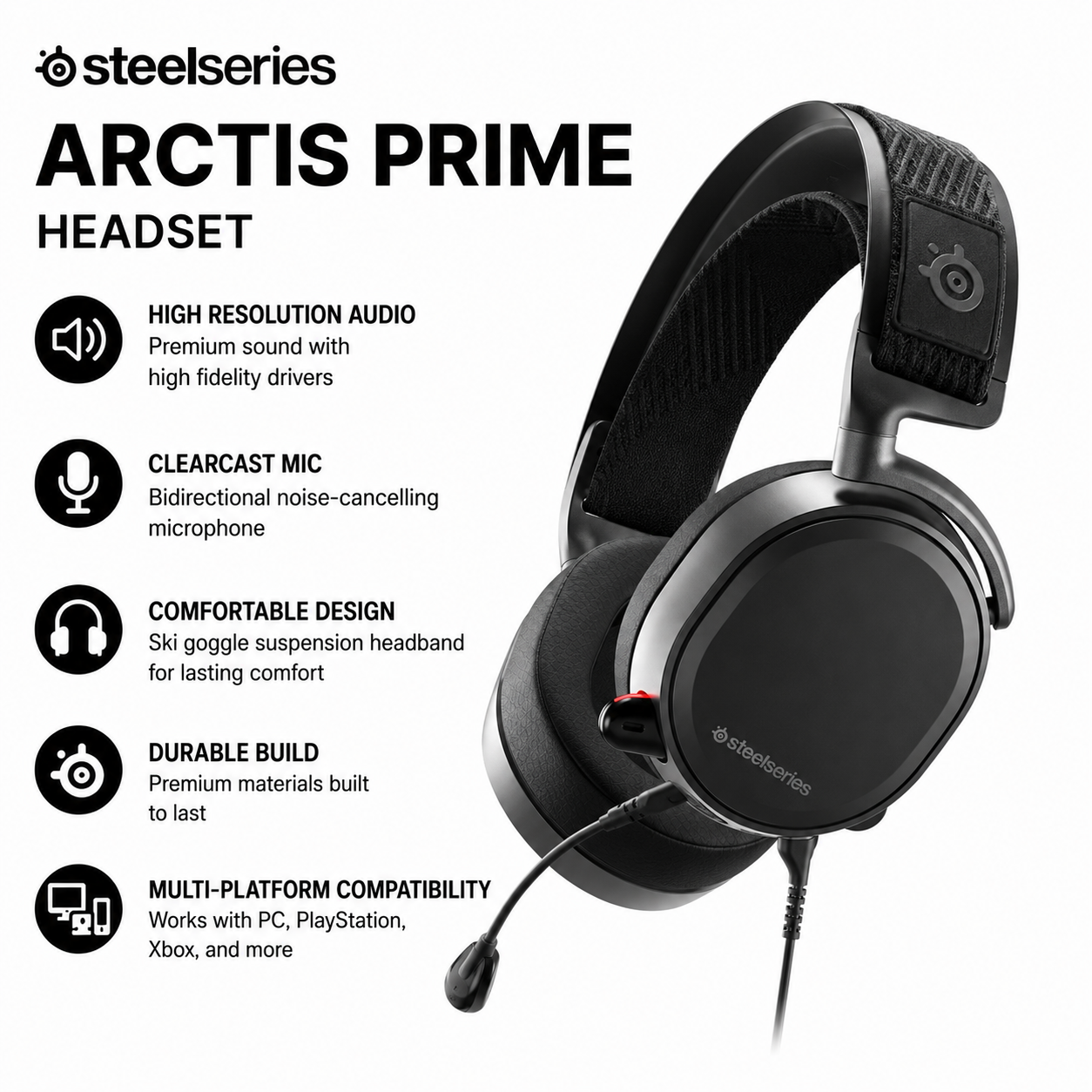 STEELSERIES ARCTIS PRIME HEADSET (61487)