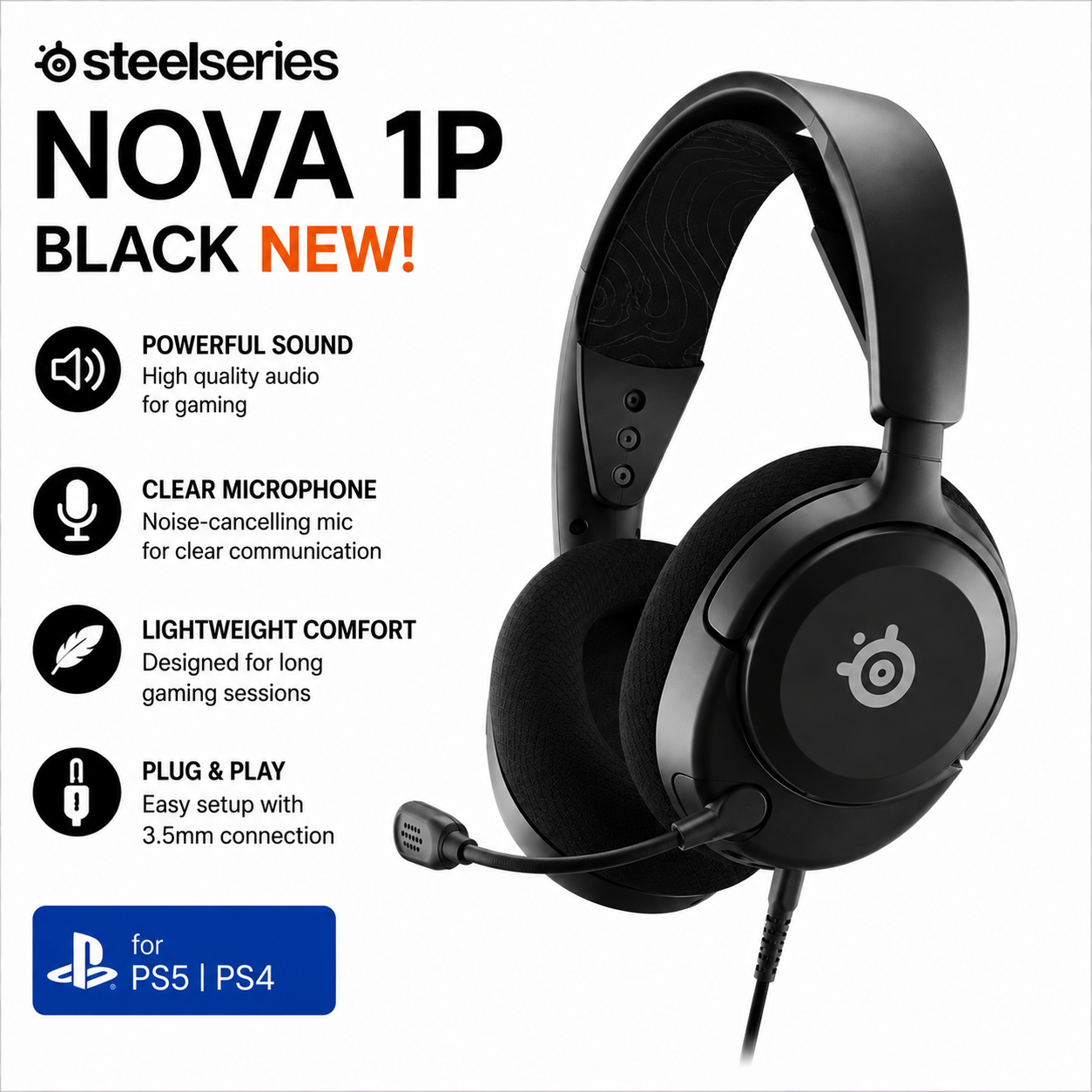 STEELSERIES NOVA 1P BLACK NEW! (61611)