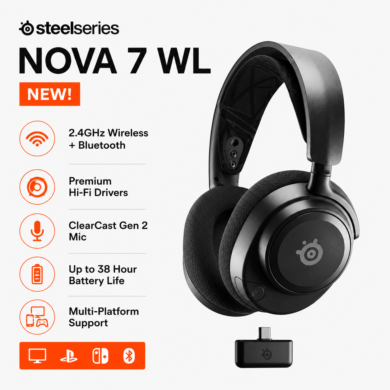 STEELSERIES NOVA 7 WL NEW! (61553)