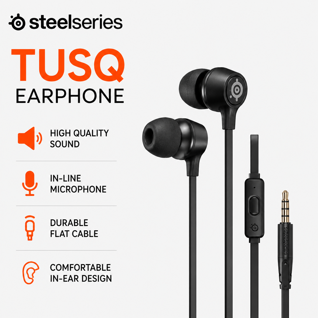 STEELSERIES TUSQ EARPHONE (STOCK-COOLER)