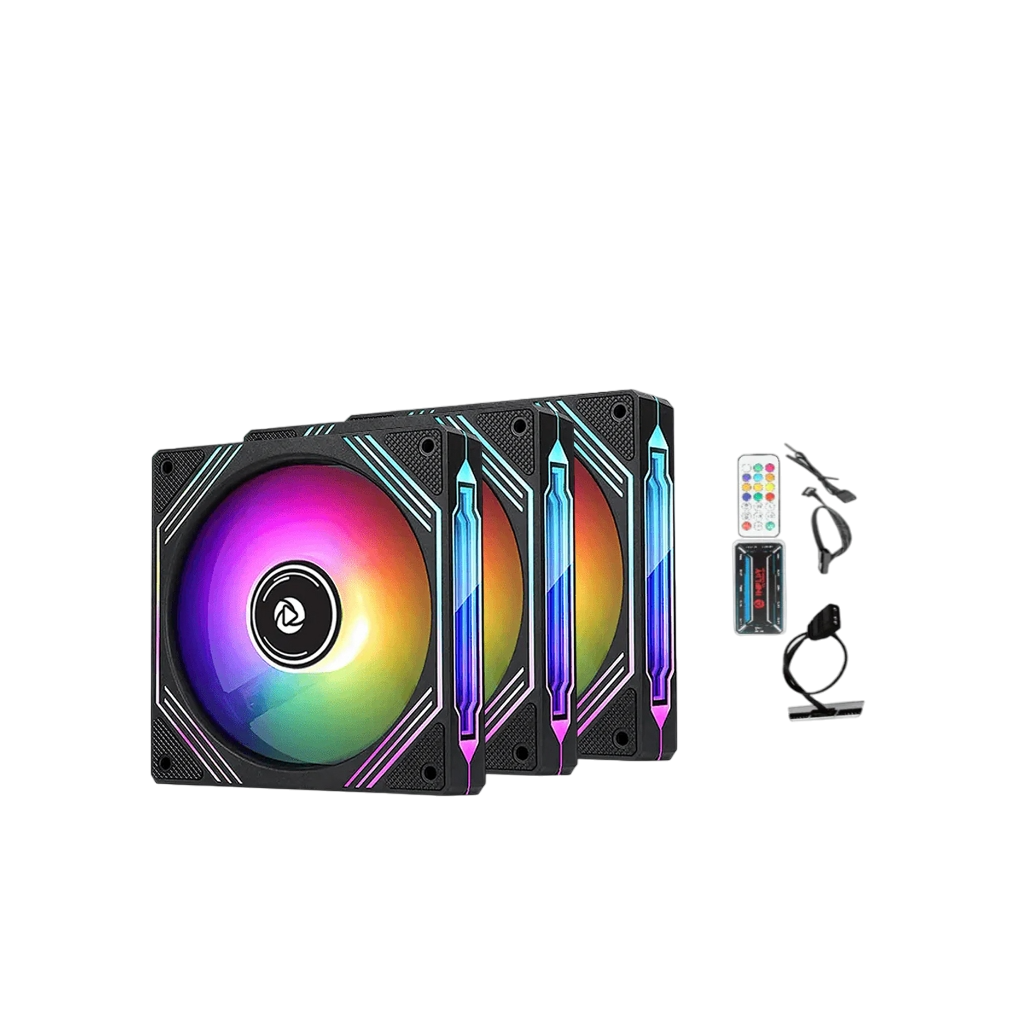 Seaview Tower X3 Black 3-in-1 with aRGB Hub and Remote Controller 120x120x25